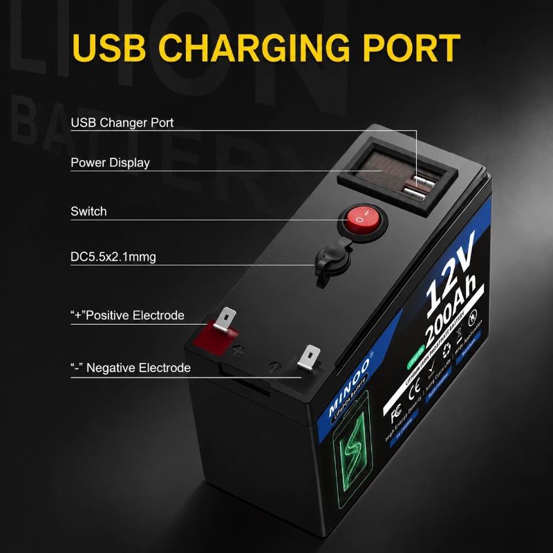 12V 200Ah LiFePO4 Battery Deep - огляд і ціна Fish Finder Charger