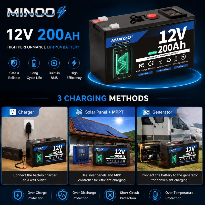 12V 200Ah LiFePO4 Battery Deep - огляд і ціна Fish Finder Charger