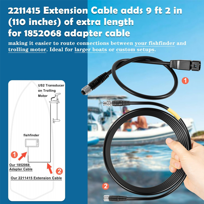 1852068 MKR-US2-8 7-Pin Adapte - огляд і ціна Fish Finder Transducer